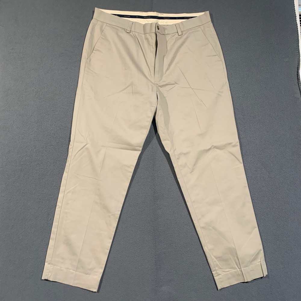 Brooks Brothers Chino Pants Mens 37x30 Clark Fit Khaki Advantage Stretch Dress